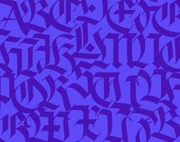 Font pattern, medieval gothic.