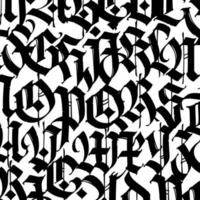 Font pattern, medieval gothic vector