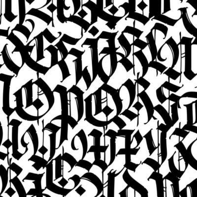 Font pattern, medieval gothic