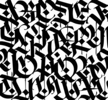 Font pattern, medieval gothic vector