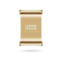 Luxury scroll paper banner objects vector