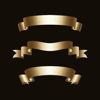 Luxury vip labels and golden badge objects vector