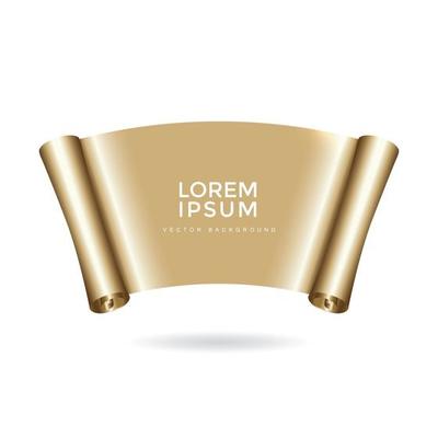 Luxury scroll paper banner objects