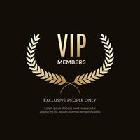 Luxury vip labels and golden badge objects vector