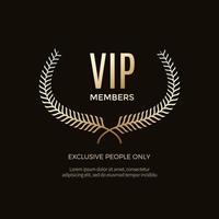 Luxury vip labels and golden badge objects vector