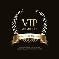 Luxury vip labels and golden badge objects vector