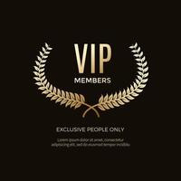 Luxury vip labels and golden badge objects vector