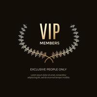 Luxury vip labels and golden badge objects vector