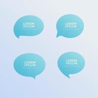 Simple chat icon with beautiful gradient background vector