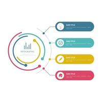 Varias infografías de negocios, gráficos infográficos, elementos infográficos vectoriales vector