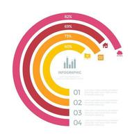 Varias infografías de negocios, gráficos infográficos, elementos infográficos vectoriales vector