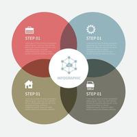 Varias infografías de negocios, gráficos infográficos, elementos infográficos vectoriales vector