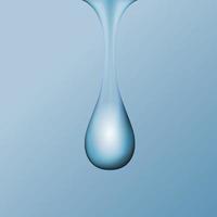 gotas de agua transparente, objeto de gota de agua. vector