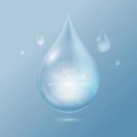 transparent water droplets , water drop object. vector