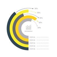 Varias infografías de negocios, gráficos infográficos, elementos infográficos vectoriales vector