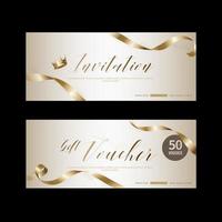 Luxury vip invitations and coupon backgrounds vector