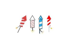 Firecracker icon set design template vector illustration isolated