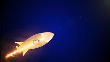 Dogecoin zum Mond mit Rakete video