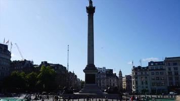 timelapse trafalgar square in london city video