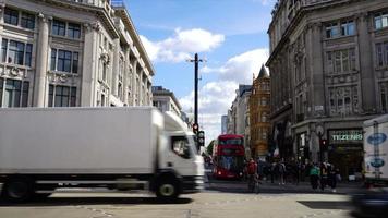 Timelapse calle comercial en Oxford Circus en Londres, Reino Unido video