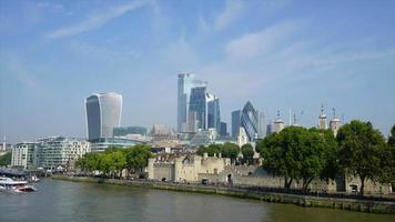 Timelapse London City with Thames River in England video