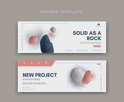 Vector template for social media marketing and web formats, brand identity collection