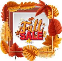 Fall sale banner template vector