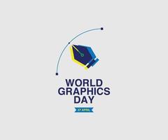 dia mundial del grafico con cursor vector