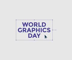 dia mundial del grafico con cursor vector