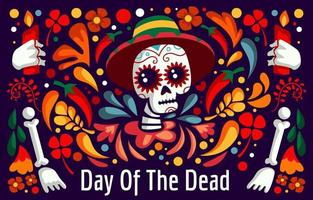 Day of The Dead Background vector