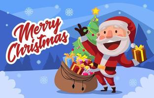 Santa Claus in Christmas vector