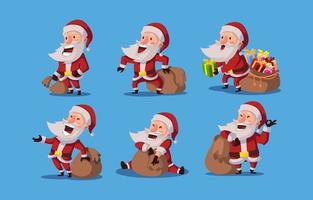 personaje de santa claus vector