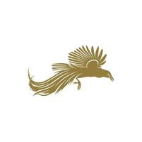 Ilustración de vector de diseño de aves del paraíso, plantilla de concepto de diseño de logotipo de aves del paraíso creativo