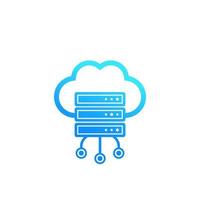 server, hosting, cloud storage icon vector