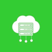 server, hosting services vector icon