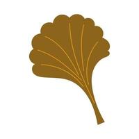 caída de las hojas de otoño. prediseñadas de vector de hoja de ginkgo. ilustración vectorial