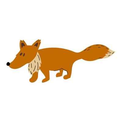 Funny cute cartoon vector animal fox character. Vector illustration 3587943  Vector Art at Vecteezy