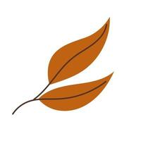 Autumn leave, yellow icon. Simple line, outline of color leaves icons for ui and ux, website or mobile application. Vector illustration