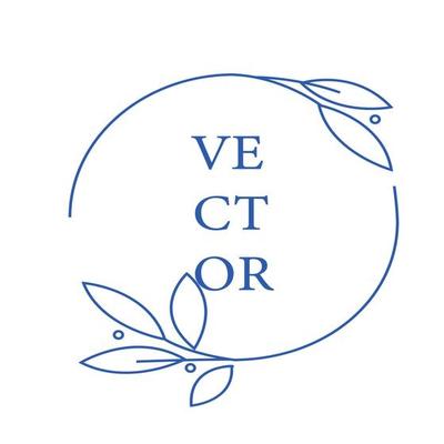 Botanical frame in a trendy linear style