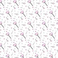 seamless vector pattern with candy lollypops hearts