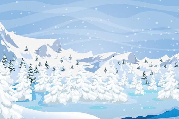 Winter landscape vector background design