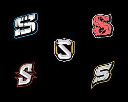 initial S esports logo vector