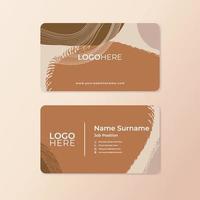 Modern abstract business card design template with rounded corner vector