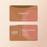 Modern abstract business card design template with rounded corner vector
