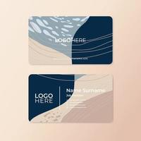 Modern abstract business card design template with rounded corner vector