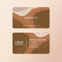 Modern abstract business card design template with rounded corner vector