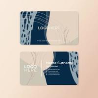 Modern abstract business card design template with rounded corner vector