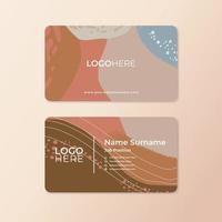 Modern abstract business card design template with rounded corner vector