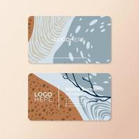 Modern abstract business card design template with rounded corner vector