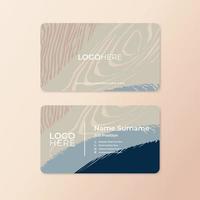 Modern abstract business card design template with rounded corner vector